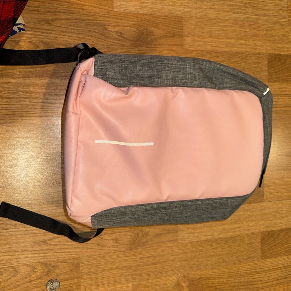 Stylish Pink and Gray Backpack
